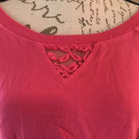 KIWI KATE Active Women's Pink Lace Long Sleeve Top Shirt - Size Large - Picture 7 of 8